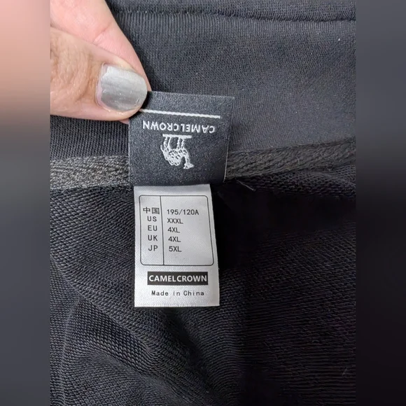 NWT Camel Crown XXXL Mens Black Jacket Zipper Long Sleeve - Picture 8 of 14